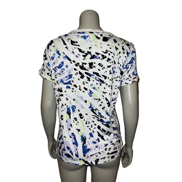Calvin Klein Performance Gray Multicolor Leopard Print Logo T-Shirt Medium NWT - Picture 3 of 6